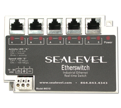 Five Port 10/100 Industrial Ethernet Switch - Wall Mount 