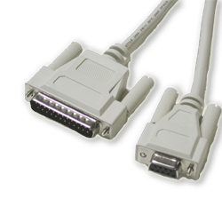 DB9 Female to DB25 Male Standard RS-232 Modem Cable, 72