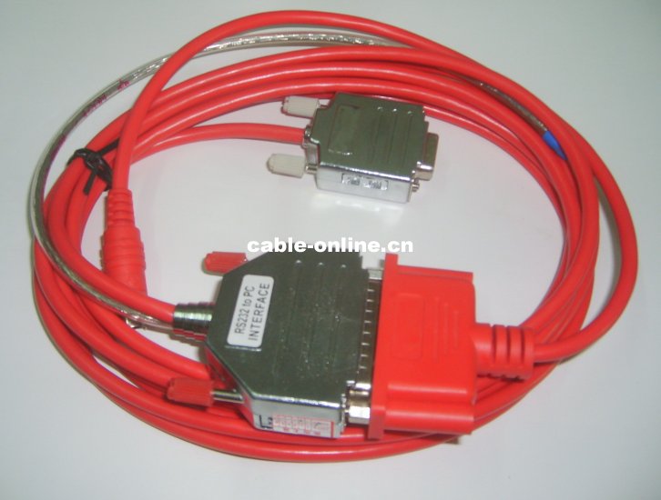 SC-09:red Standard programming cable for FX and A series PLC's