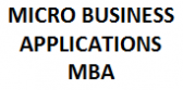 Micro Business Applications MBA