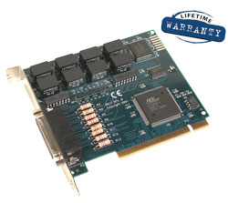 RoHS-Compliant PCI 8 Form C Relay Output / 8 Isolated Input Digital Interface (8011-RoHS)