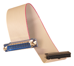 26-Pin IDC Ribbon Cable to DB25 Male, 8