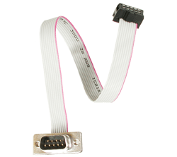 10-Pin IDC Ribbon Cable to DB9 Male, 8