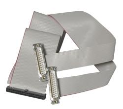 40-Pin IDC Ribbon Cable to (2) DB25 Male Connectors, 30