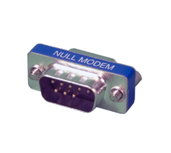 DB9 Male to DB9 Female Low Profile Null Modem Adapter 