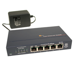 Five Port 10/100 Ethernet Switch - Table Mount 